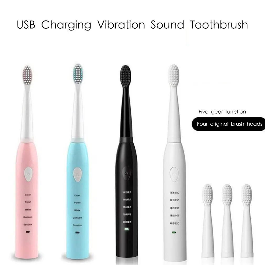 Powerful Electric Toothbrush Rechargeable 32000 time / min Ultrasonic Washable Electronic Whitening Waterproof Powerful Electric Toothbrush Rechargeable 32000 time / min Ultrasonic Washable Electronic Whitening Waterproof