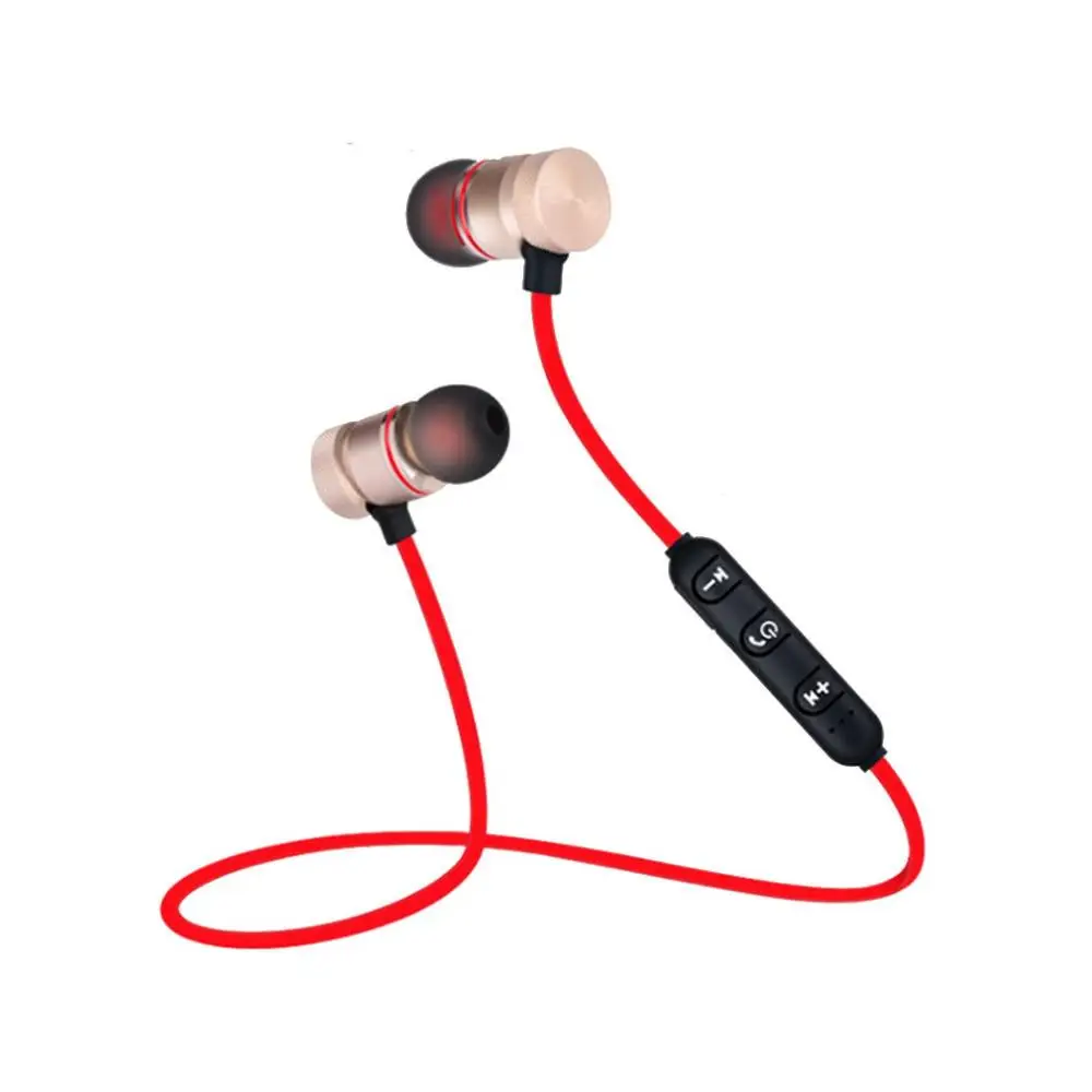 

5.0 Bluetooth Earphone Sports Neckband Magnetic Wireless Headset Stereo Earbuds Music Metal Headphones With Mic For All Phones