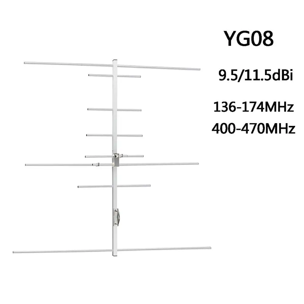 HYS Yagi Antenna Dual Band VHF/UHF 100W High Gain 9.5/11.5dBi Outdoor Antenna for Baofeng Yaesu Kenwood Radio Repeater