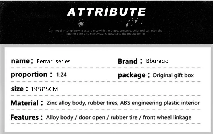 Bburago 1:24 Ferrari 365 GTB4 сплав гоночный автомобиль-трансформер модель Игрушечная машина украшение коллекционный подарок игрушка