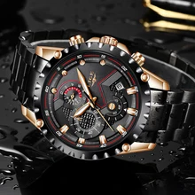 Relogio Masculino lige мужские часы лучший бренд класса люкс мужские s часы спортивные из нержавеющей стали водонепроницаемые хронограф кварцевые наручные часы