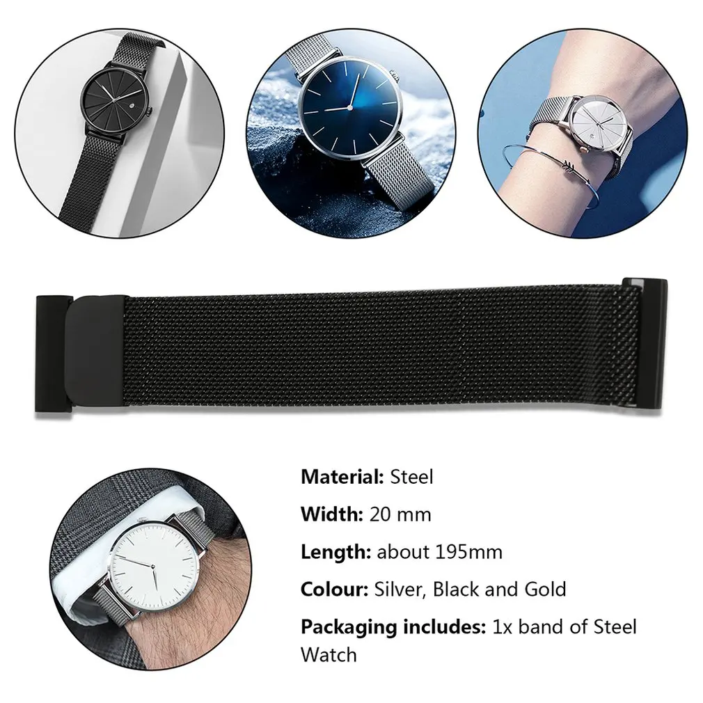 Браслет из нержавеющей стали с сеткой, Смарт-часы, часы на магнитном ремешке, сменные часы для Xiaomi Mi Amazfit Bip Youth Watch