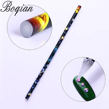 

BQAN 10pcs Wax Nail Dotting Pen Rhinestone Studs Picker Pencil Easily Picking Up Wooden Manicure Nail Art Tool