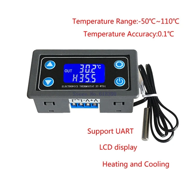 

A7-- 10A Thermostat Digital Temperature Controller DC 6V-30V Thermal Regulator Thermocouple Thermostat LCD Display Sensor Relay