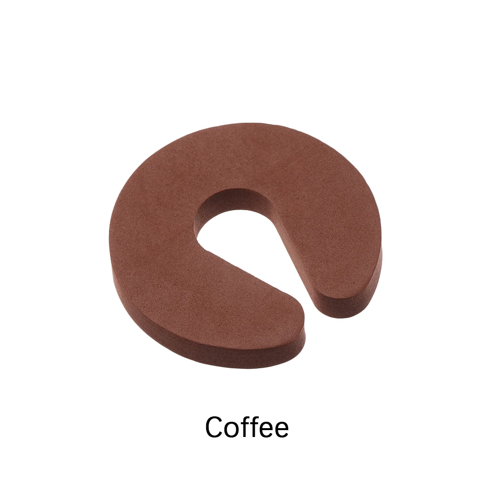 coffee 4 шт. мягкий пенопластовый Ограничитель для двери Безопасность детей малышей защита для пальцев домашняя кухня спальня детская безопасность дверной зажим - Цвет: coffee