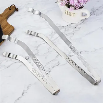 

Kitchen 304 Stainless Steel BBQ Tongs Barbecue Fried Steak Pizza Food Clip Fish Meat Bread Clamp Grill Accessories