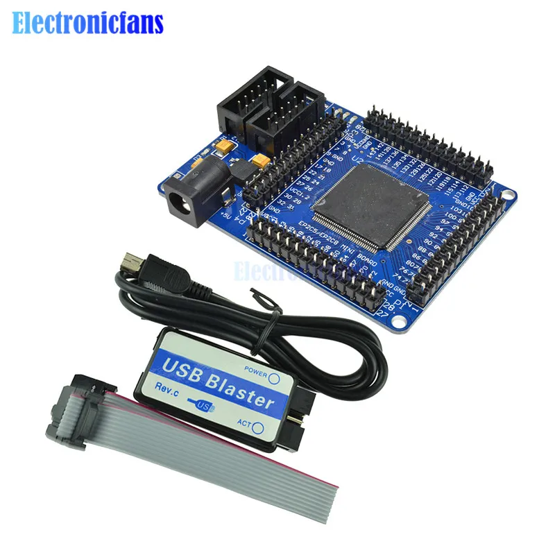 FPGA CycloneII EP2C5T144 минимальная системная макетная плата EPROM 5 в с USB Blaster Mini USB кабель 10Pin JTAG соединительный кабель