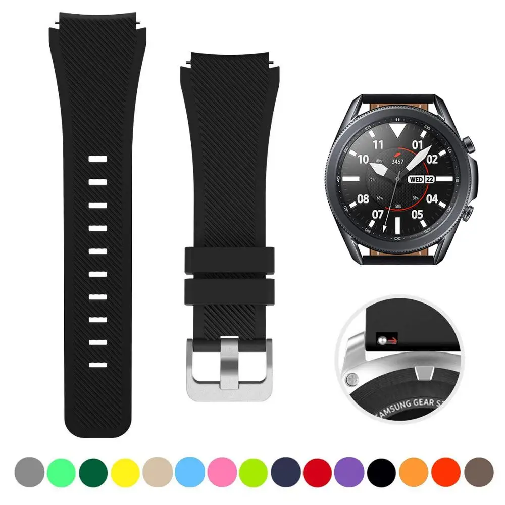 Cinturini Per Samsung Galaxy Watch 46Mm / Galaxy Watch 3 45Mm/Gear S3 Frontier/Classic Watch, Cinturini Sportivi In Silicone 22Mm