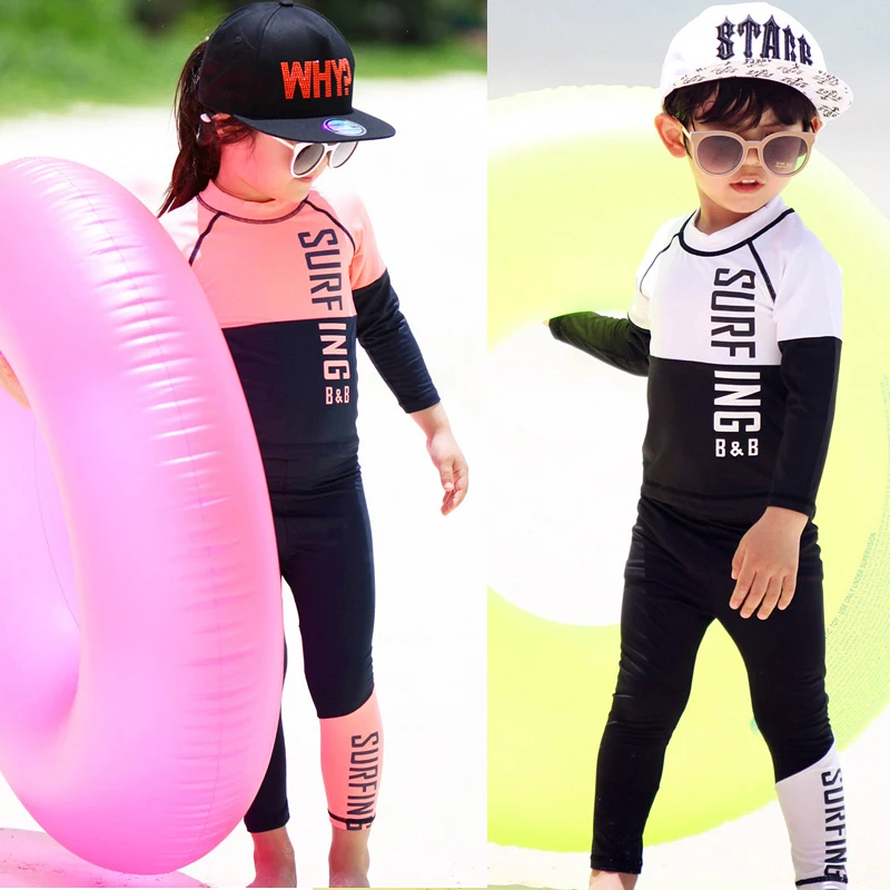 Children's Long Sleeve Split Swimsuit 