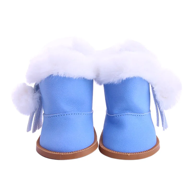 Doll Shoes Plush Winter Snow Boots For 18 Inch American &43 Cm Baby Doll Accessories Our Generation Girl`s Toy Christmas 14