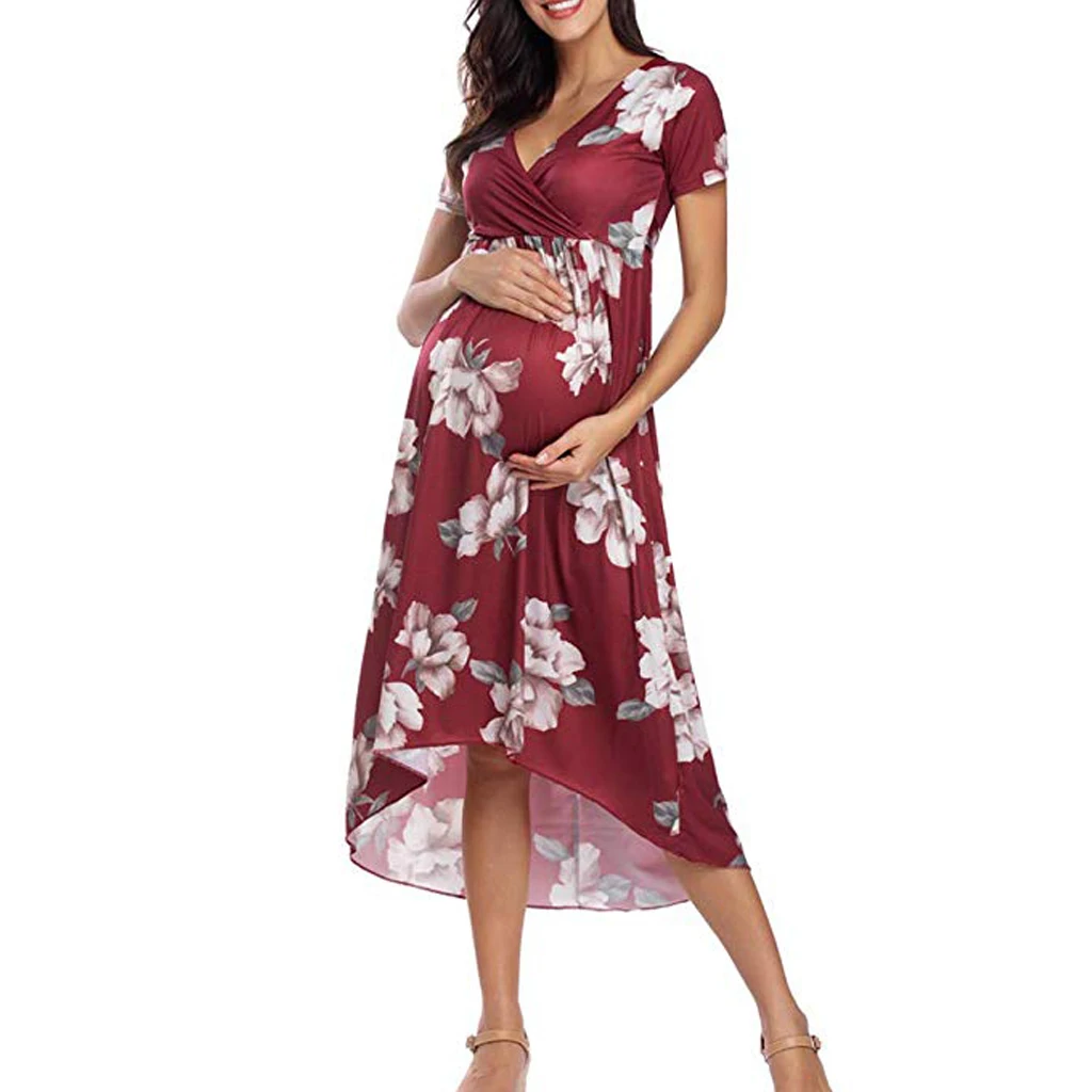floral vestido de grávida outono bebê chuveiro