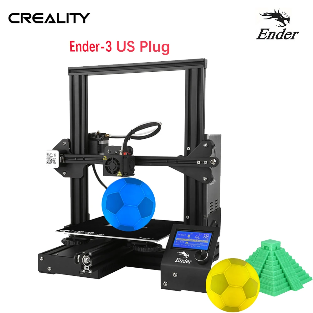 Ender-3 /Ender-3 Pro 3D Printer DIY Kit 3D printer Large Size I3 mini Resume Power Failure Printer ender 3 impresora 3D - Цвет: Ender-3 US Plug