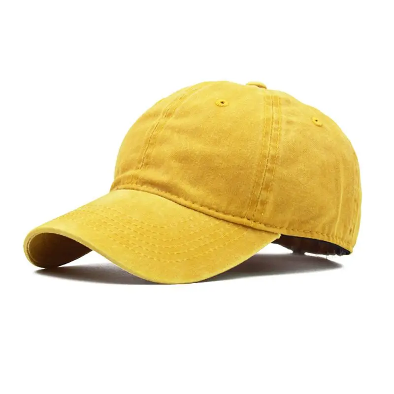 Washed Cotton Pure Color Board Kids Baseball Cap Children Hip Hop Boys Girls Hat