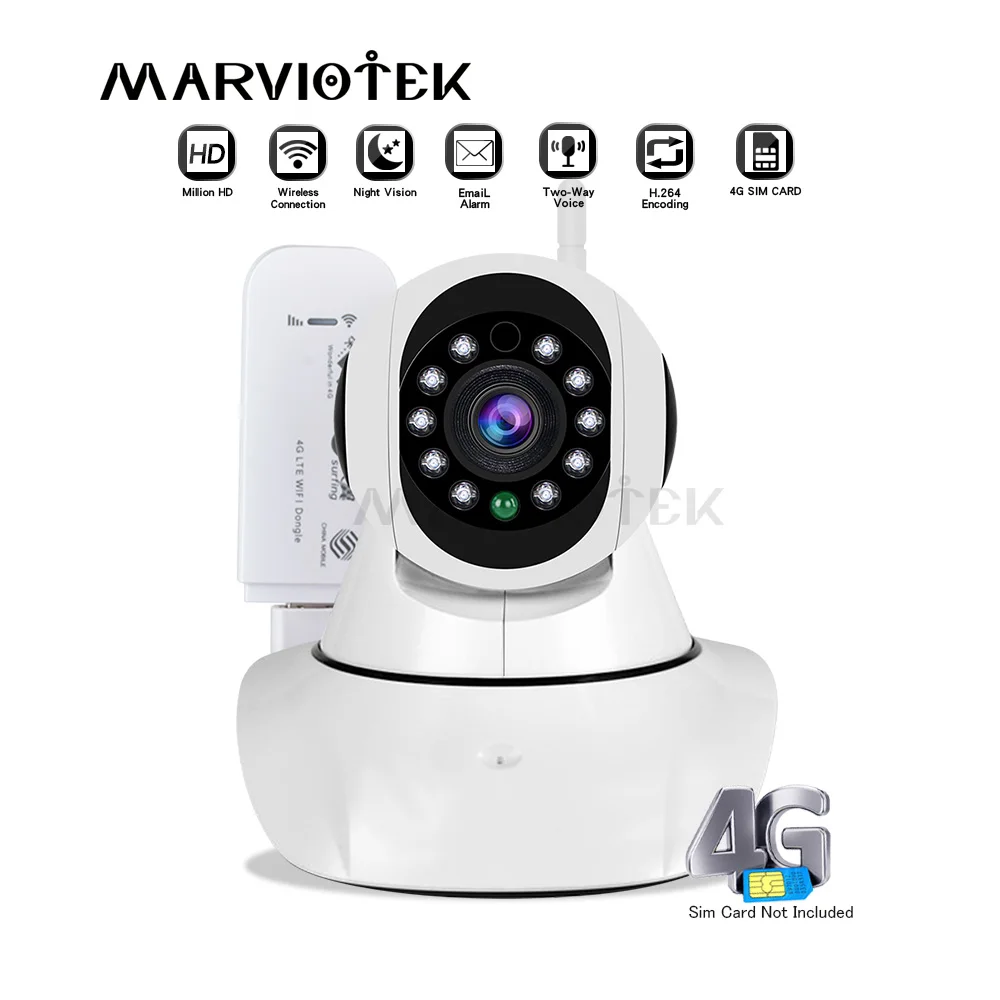 720P Wireless IP Camera wifi alarm wifi camera video surveillance 360 degree Pan Tilt 4G LTE FDD cctv camera 3G sim card slot