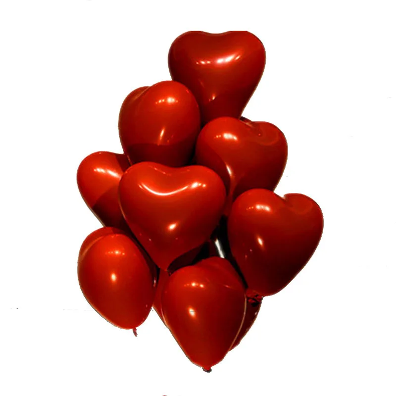

10pcs Heart-shaped Round Double Layer Latex Balloon for Birthday Party Red Wedding Party Supplies Baby Shower Decorations