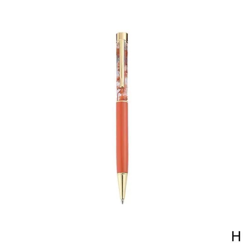 1pc Luxury Flower Metal Ballpoint Pens 1mm Business Quality Supplies Gift For Kids Pens Office Stationery School High Girls V8W8
