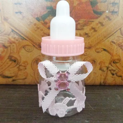 12 girls baby shower accessories chocolate candy bottle baptism preference Christmas Halloween party gift box plastic boxLB10193
