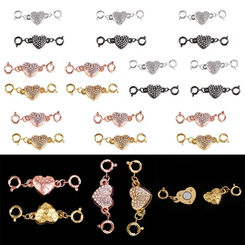 

20pc Brass Crystal Magnetic Converter DIY Connector Clasp Bracelet Link Mix