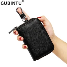 Мужская сумка для ключей из натуральной кожи, мужской кошелек для ключей, Дамский кожаный поясной кошелек для ключей, простой практичный Большой Вместительный чехол для ключей