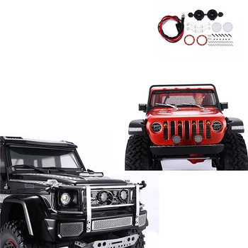 

2 Set Round Driving Spotlight Car Front Bumper Light for AXIAL SCX10 III JEEP Wrangler TRX4 TRX6 1/10 RC Model Car Accessories