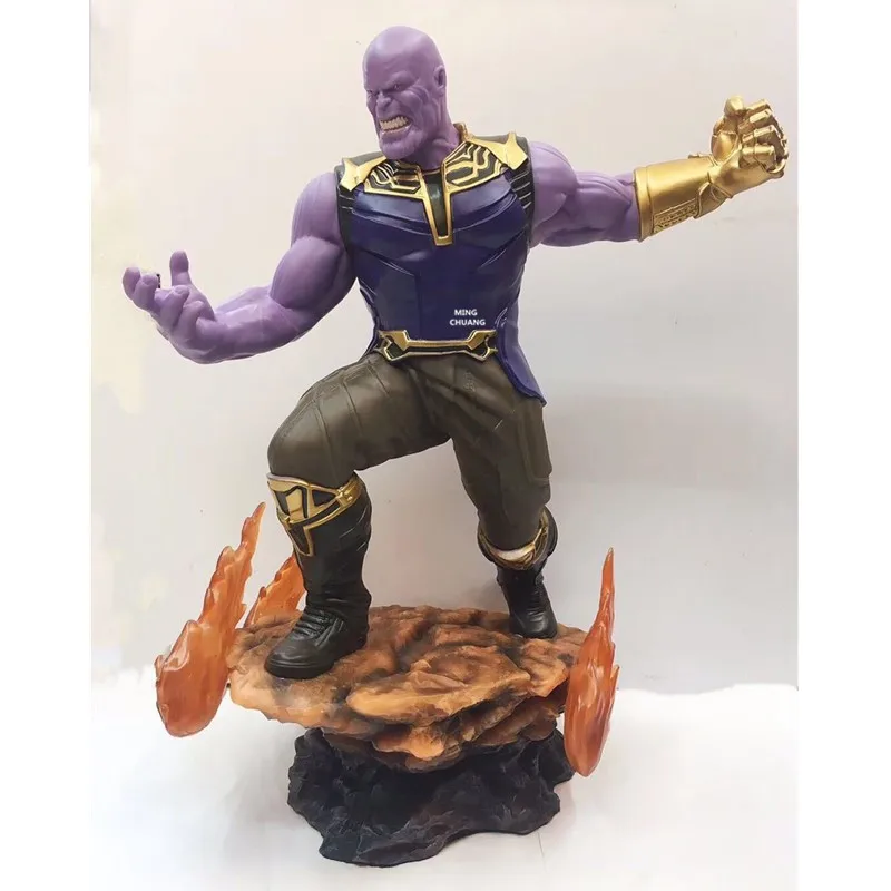 1" Мстители Megamind Thanos особенности украшения творческое Искусство ремесло ПВХ фигурка Коллекционная модель игрушки 38 см коробка V15 - Цвет: Фиолетовый