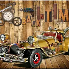 WDBH на заказ Фреска 3d фото обои Винтаж автомобиль ретро буквы sci-fi фон стены гостиной обои для стен 3 d