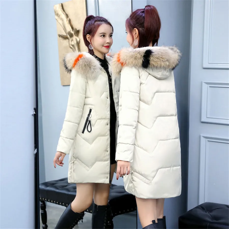 Best Winter Jacket women 2019 warm thicken big fur collar long with hood outerwear for women coat high quality womens parka