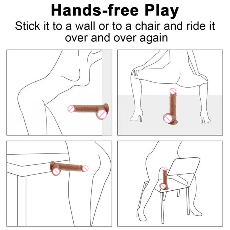 Реалистичный кожаный пенис G Spot без вибатора силиконовый фаллоимитатор с