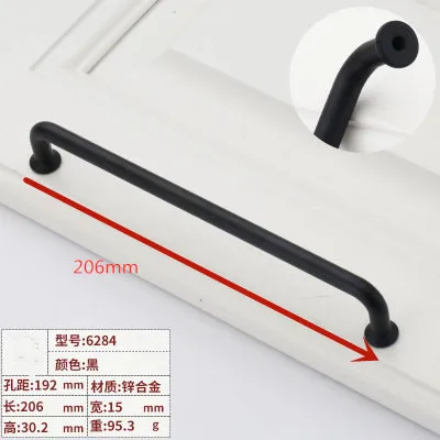 European Simple Furniture Hardware solid handle gold black long handles door knobs for cupboard Drawer Pulls Cabinet Hardware - Цвет: 12