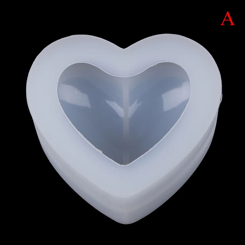 3D Сердце ароматический гипс пластырь силиконовые формы любовь силиконовая форма-сердце для украшения автомобиля Свеча «сделай сам» смолы формы - Цвет: A