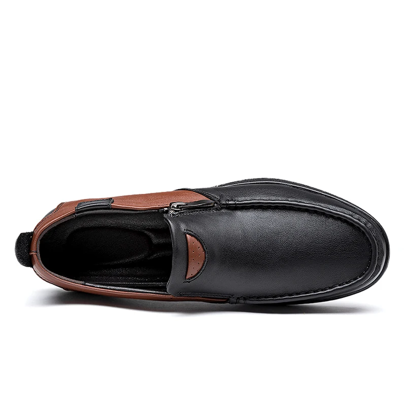 Men's Casual Leather Shoes Man Soft Comfortable Driving Shoes Men Moccasins Footwear For Men Fashion Peas shoes 37-48%6827