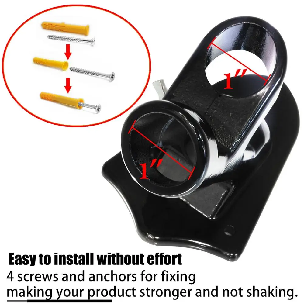 Adjustable Flagpole Holder Flag Pole Two Position Wall Mounted Bracket Aluminum