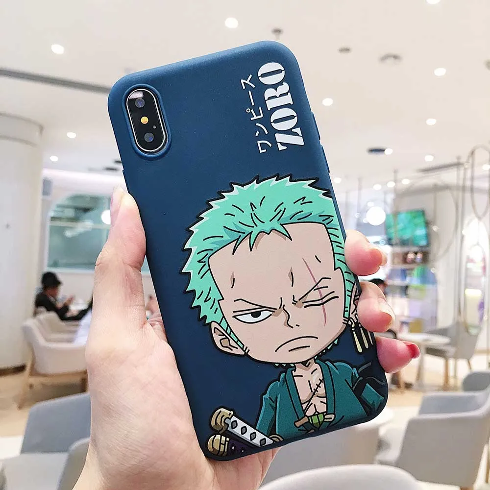 Цельный чехол для телефона с изображением Луффи Саурона для iphone 6, 6s, 7, 8 plus, 11 Pro, X, XS, Max, Xr, аниме, окрашенный Мягкий ТПУ силиконовый чехол