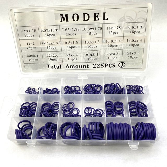 18 Sizes Air Conditioning HNBR O Rings Car Auto Repair Tools Rubber Air Conditioning Refrigerant Ring Sets Tools Hvac