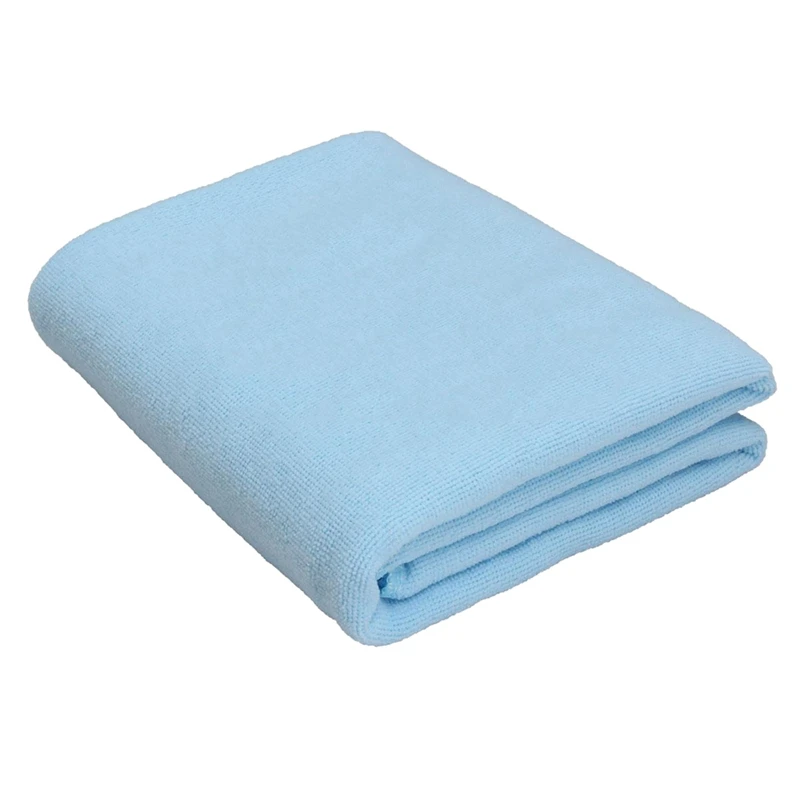 2x большое полотенце из микрофибры, спортивное, для ванной, для спортзала, быстросохнущее, для путешествий, для плавания, кемпинга, пляжа - Цвет: Light blue