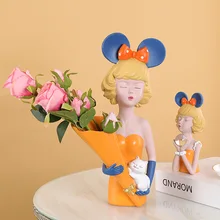 Nordic Light Luxury Style Bouquets Girl Decorations Creative Living Room Several Porch Storage Decorations Home Decore