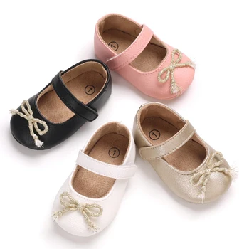 

Toddler Infant Baby Girl Shoes Bow Knot Shoes Crib Shoes Newborn Pincess Shoes 0-18 Months