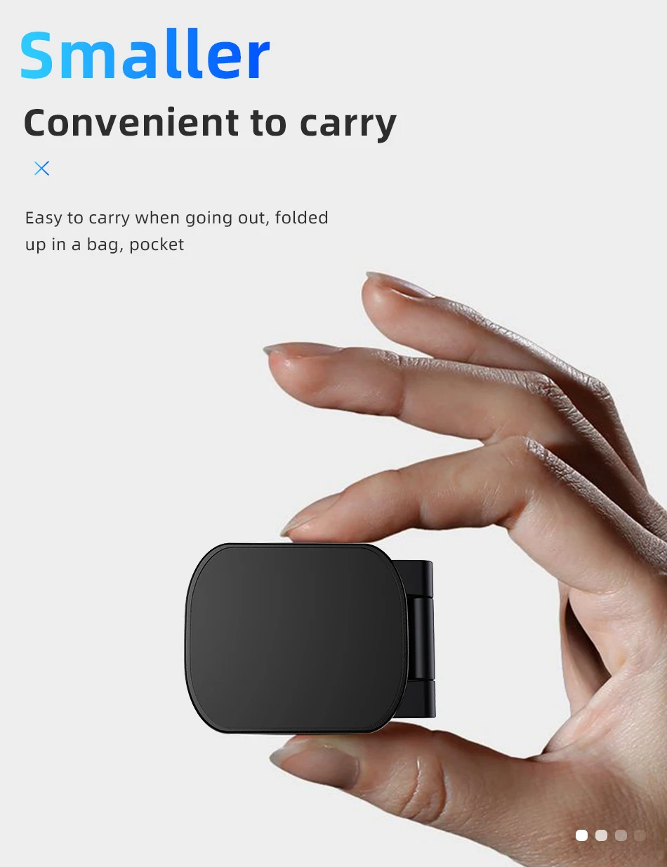 !ACCEZZ Car Magnetic Holder Phone Stand For iPhone 11 X Samsung Center Console Folding Adjustable Magnet Support Desktop Bracket (10)