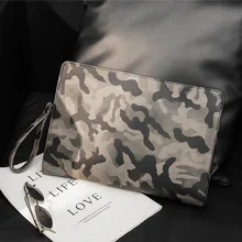 

Camouflage Clutch Men Bag Fashion PU Leather Shoulder Bag Mens Clutches Handbag Wallet Man Crossbody Bag Sling Envelope Bag 2021