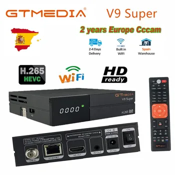 

GTmedia V9 Super More than Freesat V8 Super V8 NOVA DVB-S2 Satellite TV Receiver Receptor Decoder +2 Year 6 lines European CCcam