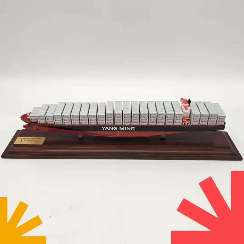 35CM YANGMING Container Ship Model Shipping 1: 1000 YML Cargo Custom Model Birthday Gift Bulk Carrier Static ornaments