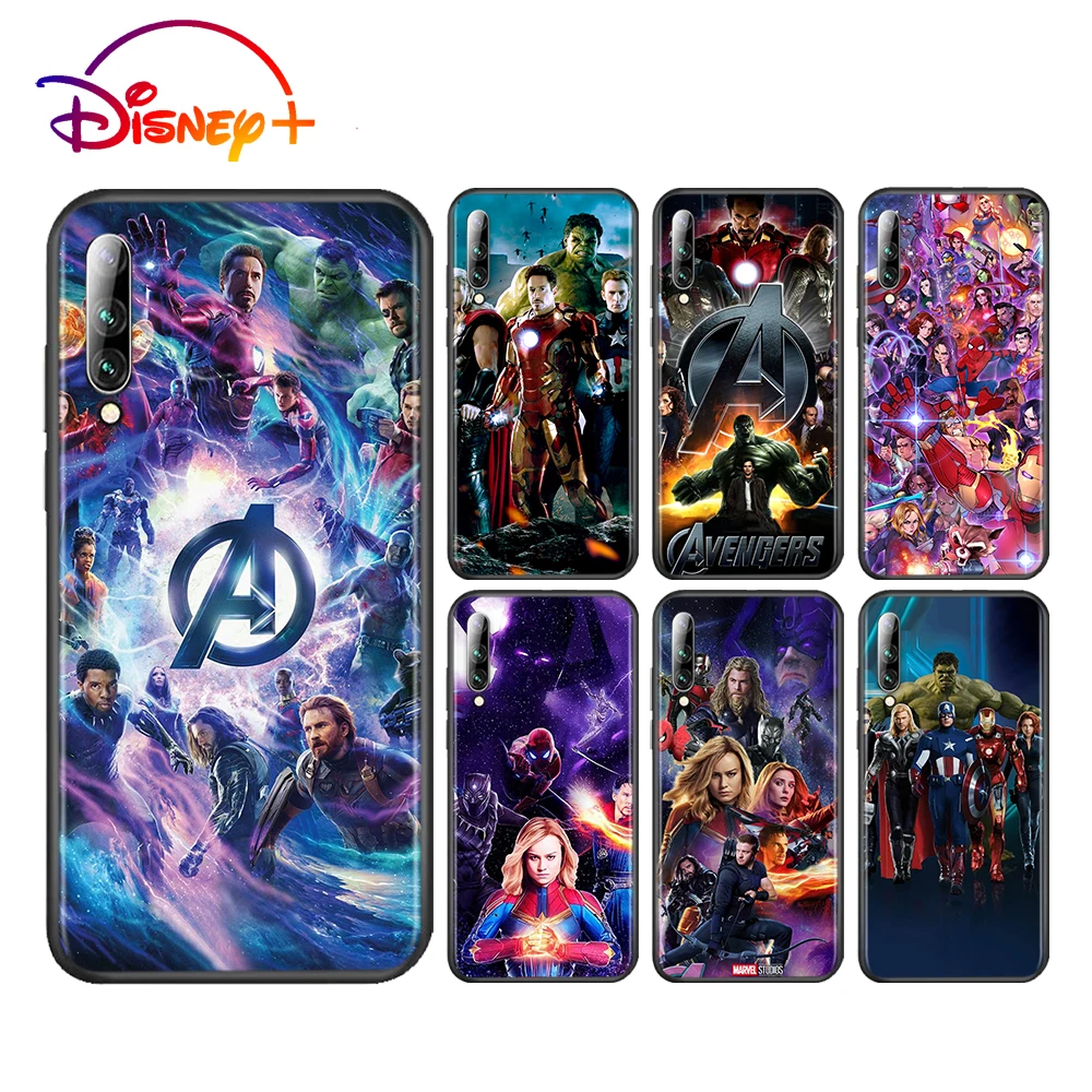 Черный чехол для телефона с принтом Marvel мстители Samsung Galaxy A90 A80 A70 S A60 A50S A30 A40 A2 A20E A20