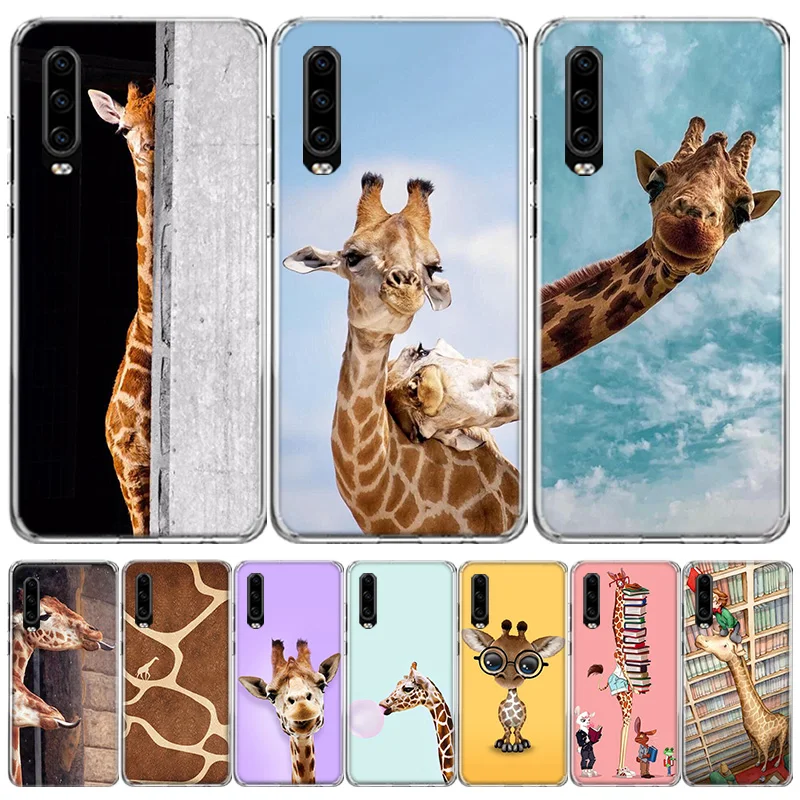 Жирафы с милыми животными чехол для телефона Huawei мат 30 20 10 P40 P30 P20 P10 Pro Lite P Smart Z плюс