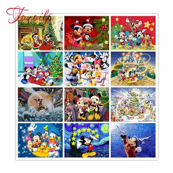 

Full,Diamond Embroidery,5D,Diamond Painting Cartoon Mickey Christmas 3D,Diamond Mosaic,Needlework,Crafts,Christmas,gift