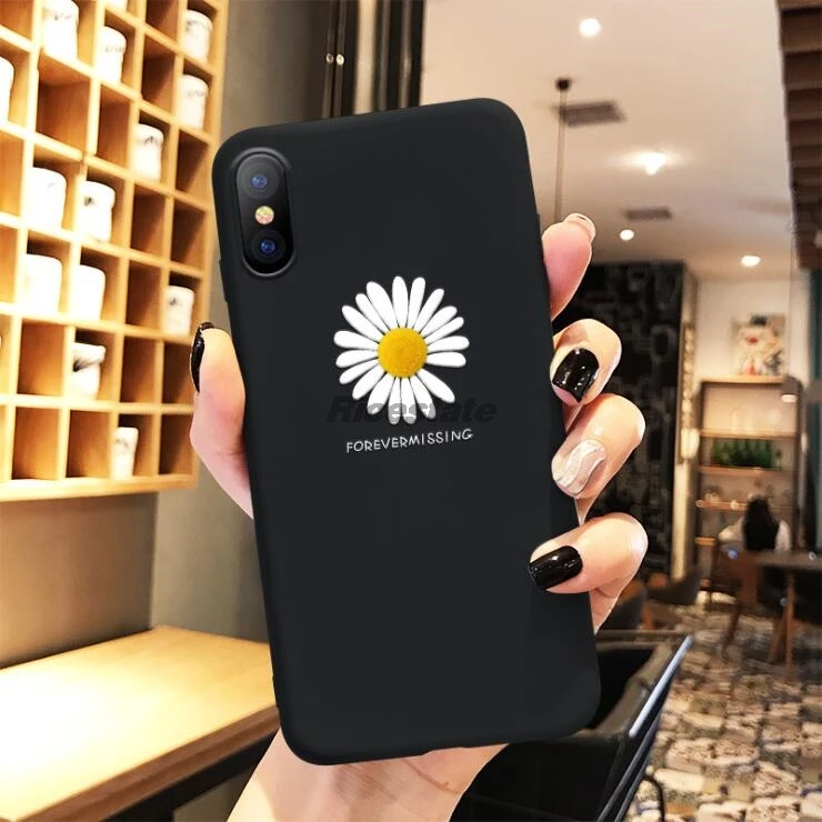 Art Floral Daisy Phone Case For iPhone X XS XR XS 11 Pro Max Cover for iphone 6 6S 7 8 Plus SE 2020 Daisy Flower Cover case cute iphone 13 mini case