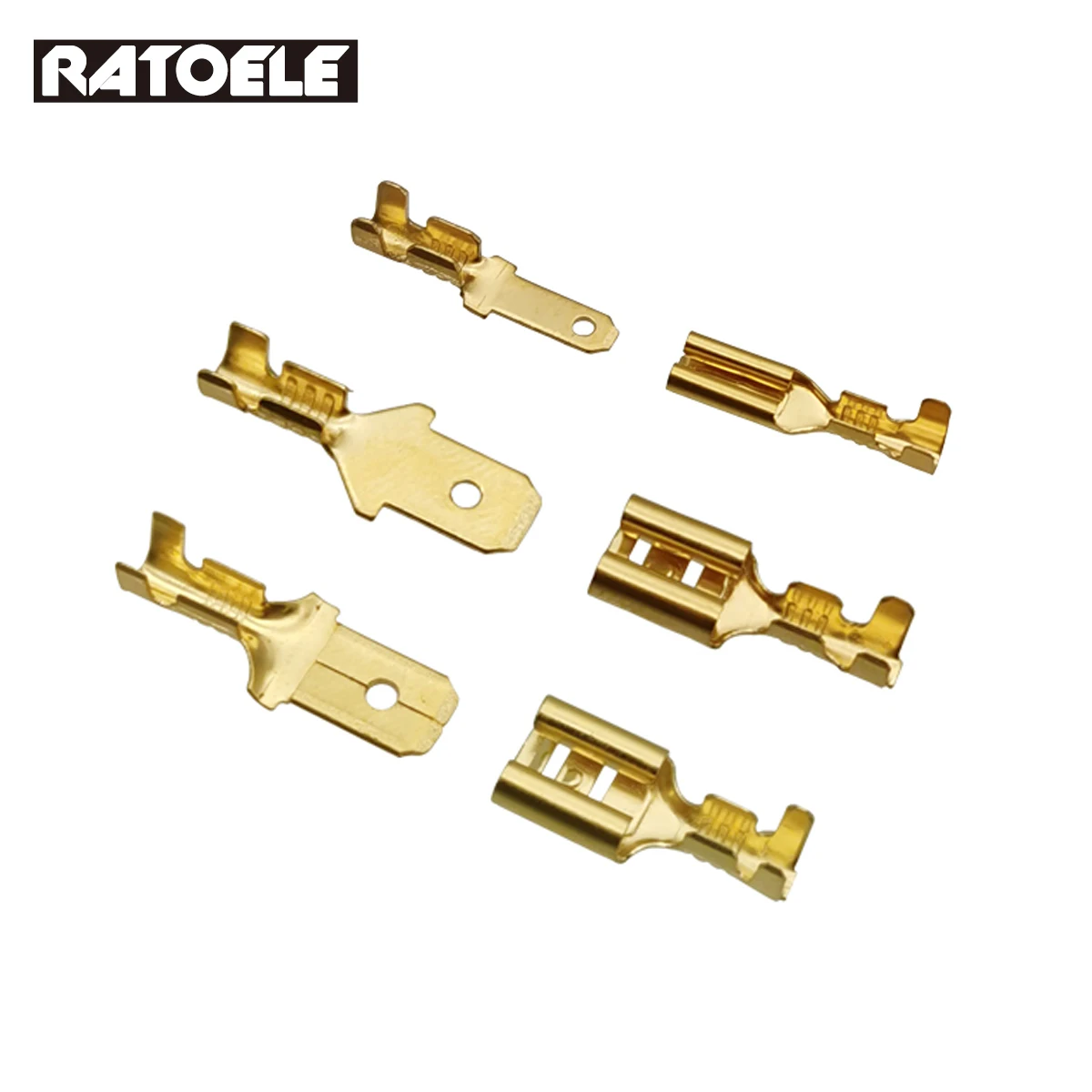 100Pcs 2.8mm 4.8mm 6.3mm Plug Spring Female Male Spade Cold Crimp Terminals Connector Car Speaker Electrical Wire Connectors Set |
