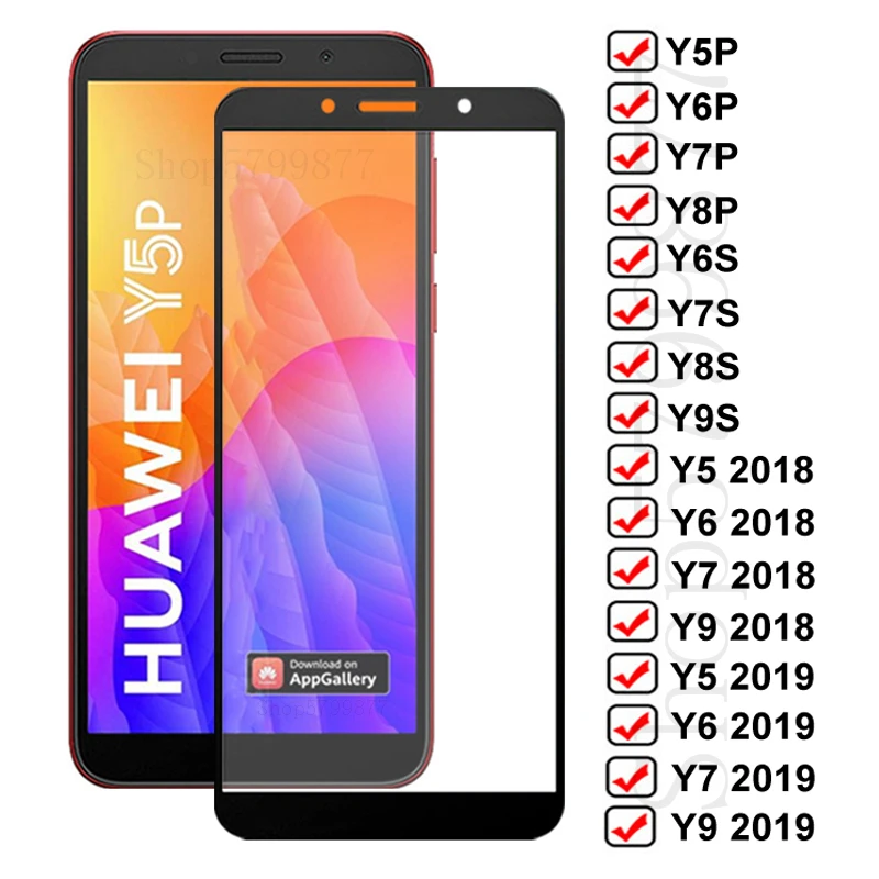 Защитное стекло 11D для Huawei Y5P Y6P Y7P Y8P Y6S Y8S Y9S Y5 Lite Y6 2018 Y7 Pro Y9 Prime 2019 | Мобильные