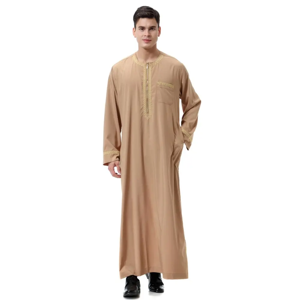 Muslim men clothing Jubba Thobe Islamic Men's Sets Abaya Jilbab Moslem Shirt Robes Eid Mubarak Worship Middle Ramadan