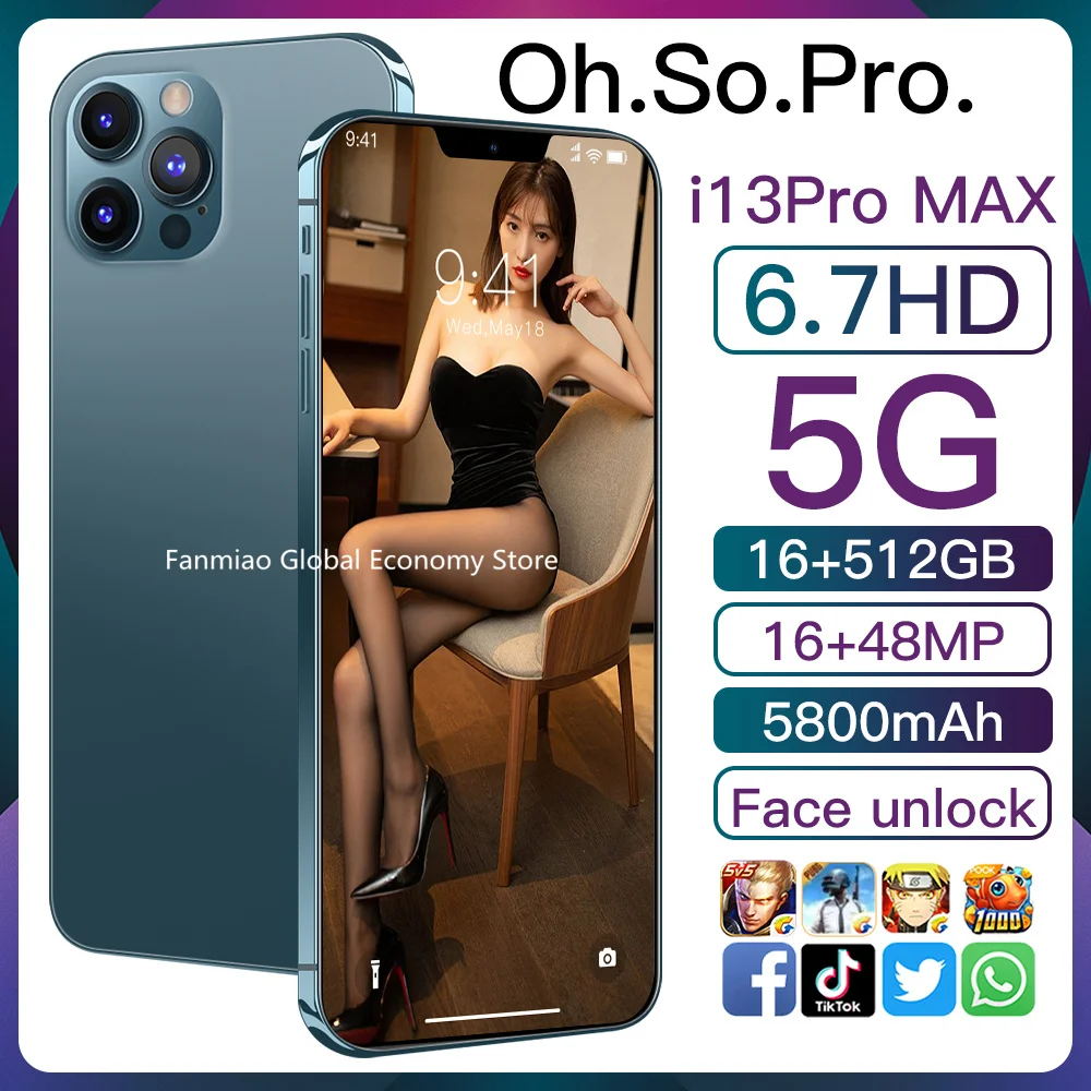 Телефон-смартфон VYOPBC глобальная версия I13pro Max 16 ГБ 512 | Мобильные телефоны и