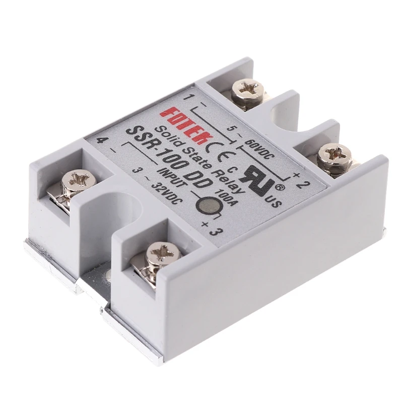 

SSR-100 DD Solid State Relay Module 100A 3-32V DC Input 5-60V DC Output Relay